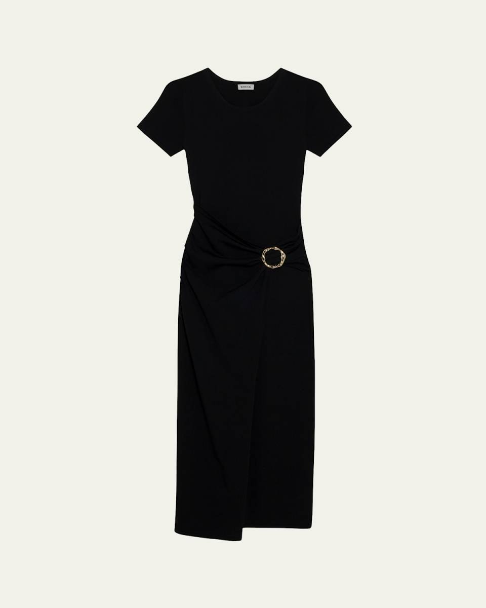 Soren Gathered Knit T-Shirt Dress